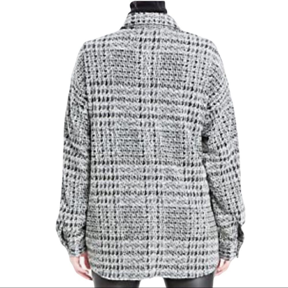 ‎Max Studio houndstooth Shacket Top Jacket - Picture 3 of 6